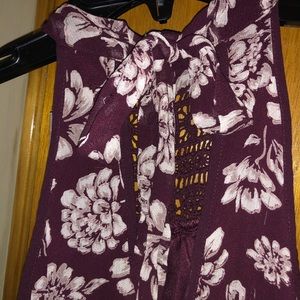 Cute maroon && floral dress!!